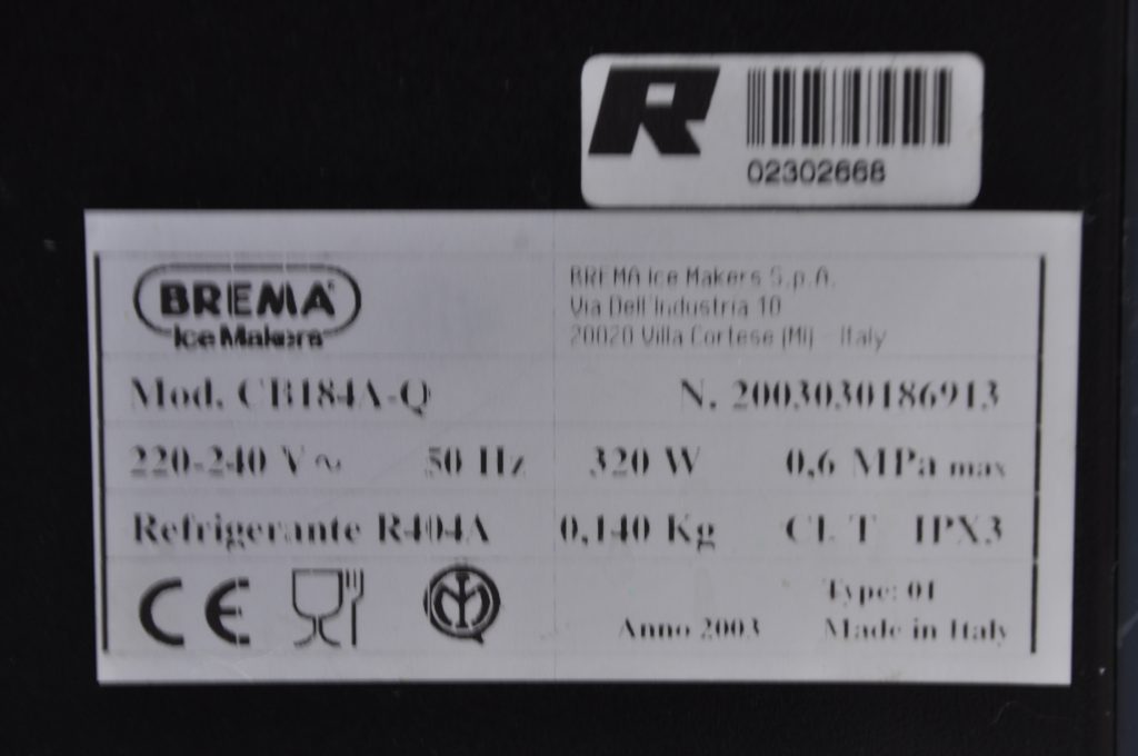 Brema CB184AQ ice cube maker Gemini BV